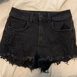 American eagle high rise denim shorts